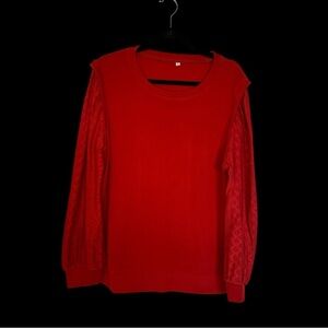 Woman’s NWOT Large Red Warm Top